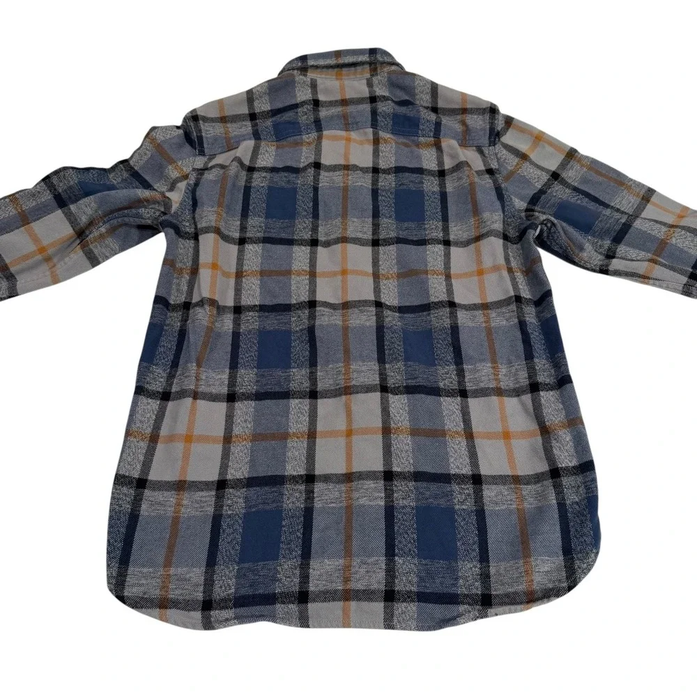 The North Face Mens Plaid Flannel‎ Long Sleeve Button Down Shirt Blue Grey Small